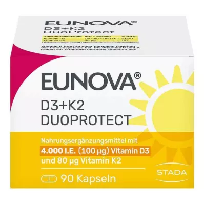 Eunova Duoprotect D3 + K2 4000 IE / 80 µg kapsule, 90 kosov Eunova Duoprotect D3 + K2 4000 IE / 80 µg kapsule, 90 kosov