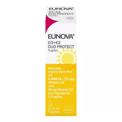 Eunova Duoprotect D3 + K2 1000 ie / 50 µg kapljice, 11,5 ml