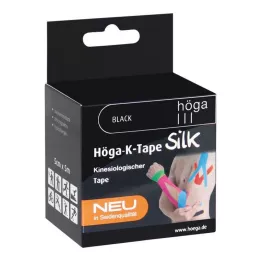 HÖGA-K-TAPE Svilo 5 cmx5 m črni kineziol.trak, 1 kos