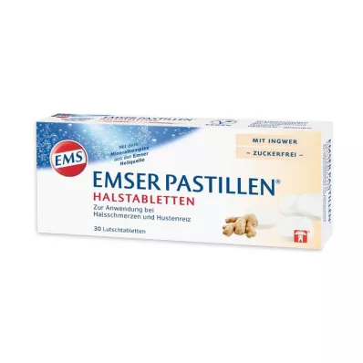 Emser pastile za grlo z ingverjem brez sladkorja, 30 kom Emser pastile za grlo z ingverjem brez sladkorja, 30 kom