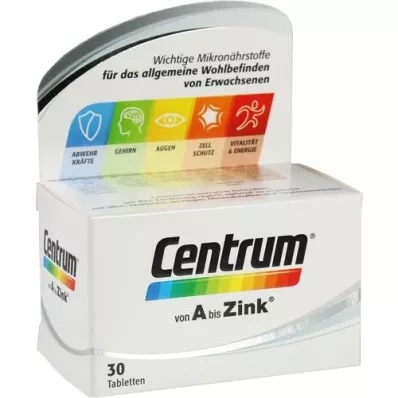 CENTRUM A-Cink tablete, 30 kapsul