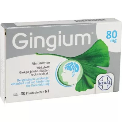 GINGIUM 80 mg filmsko obložene tablete, 30 kosov