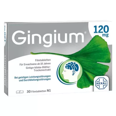 Gingium 120 mg filmsko obložene tablete, 30 kom Gingium 120 mg filmsko obložene tablete, 30 kom