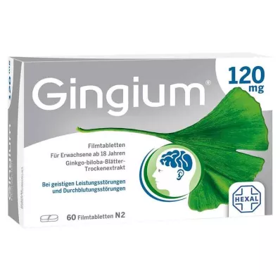 Gingium 120 mg filmsko obložene tablete, 60 kom Gingium 120 mg filmsko obložene tablete, 60 kom