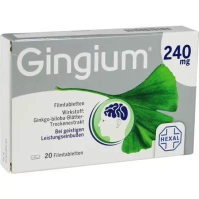 GINGIUM 240 mg filmsko obložene tablete, 20 kosov