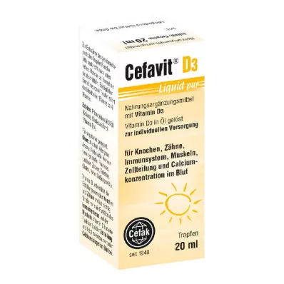 CEFAVIT D3 Tekoče čiste kapljice za peroralno uporabo, 20 ml