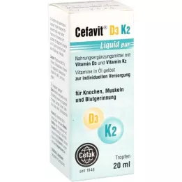 CEFAVIT D3 K2 Tekoče čiste kapljice za peroralno uporabo, 20 ml