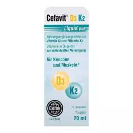 CEFAVIT D3 K2 Tekoče čiste kapljice za peroralno uporabo, 20 ml