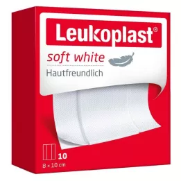 LEUKOPLAST mehki beli ometi 8x10 cm, 10 kosov