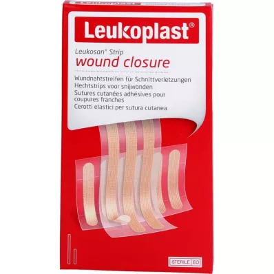 LEUKOPLAST Leukosan Strip sterilni 6x38 mm/6x75 mm, 9 kosov