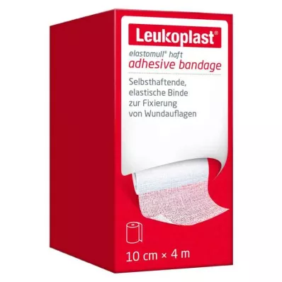 LEUKOPLAST Elastomull lepilni fiksirni trak elastičen 10 cmx4 m, 1 kos