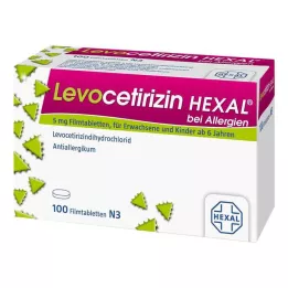 LEVOCETIRIZIN HEXAL za alergije 5 mg filmsko obložene tablete, 100 kosov