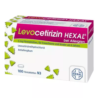 Levocetirizin Hexal za alergije 5 mg filmsko obložene tablete, 100 kos Levocetirizin Hexal za alergije 5 mg filmsko obložene tablete, 100 kos