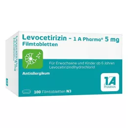 LEVOCETIRIZIN-1A Pharma 5 mg filmsko obložene tablete, 100 kosov