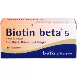 BIOTIN BETA 5 tablet, 30 kosov