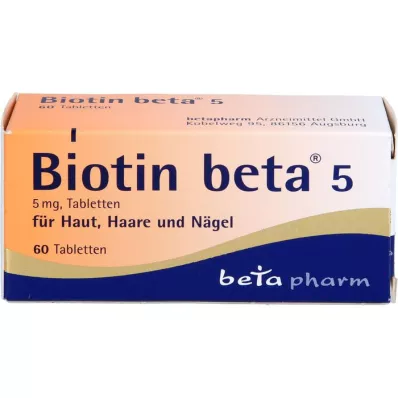 BIOTIN BETA 5 tablet, 60 kosov