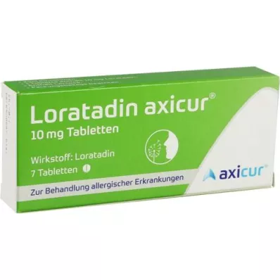 LORATADIN axicur 10 mg tablete, 7 kosov