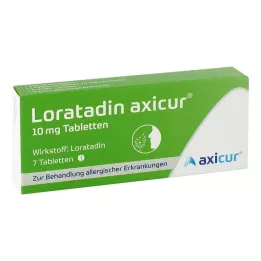 LORATADIN axicur 10 mg tablete, 7 kosov