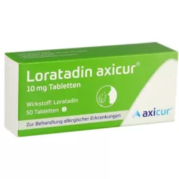 LORATADIN axicur 10 mg tablete, 50 kosov