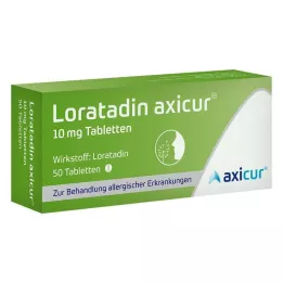 LORATADIN axicur 10 mg tablete, 50 kosov