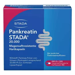 PANKREATIN STADA 20.000 trdih kapsul želodčnega soka, 200 kosov