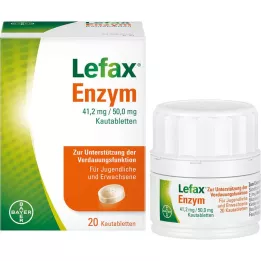 LEFAX Encimske žvečljive tablete, 20 kosov