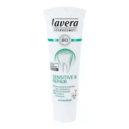 LAVERA Zobna pasta za občutljive zobe &amp; Popravljalna pasta s fluoridom, 75 ml