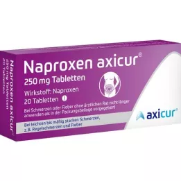NAPROXEN axicur 250 mg tablete, 20 kosov