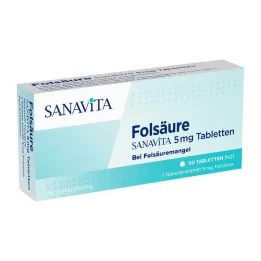 FOLSÄURE SANAVITA 5 mg tablete, 50 kosov
