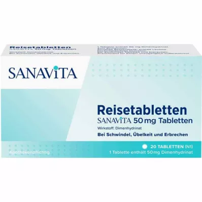 Potovalne tablete Sanavita 50 mg tablete, 20 kom Potovalne tablete Sanavita 50 mg tablete, 20 kom
