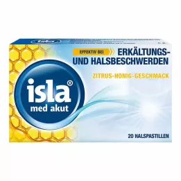 ISLA MED akutne citrusno-medene pastile, 20 kosov