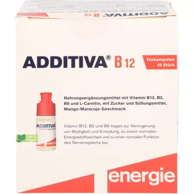 ADDITIVA Ampule za pitje vitamina B12, 30X8 ml