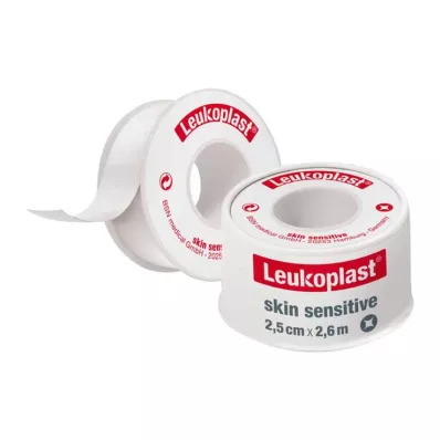 LEUKOPLAST Skin Sensitive 2,5 cmx2,6 m z zaščitnim obročem, 1 kos LEUKOPLAST Skin Sensitive 2,5 cmx2,6 m z zaščitnim obročem, 1 kos
