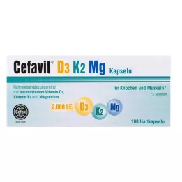 CEFAVIT D3 K2 Mg 2.000 I.U. trde kapsule, 100 kosov