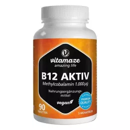B12 AKTIV 1.000 µg veganske tablete, 90 kosov