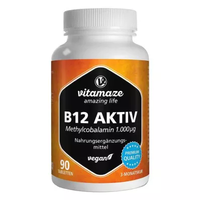 B12 AKTIV 1.000 µg veganske tablete, 90 kosov