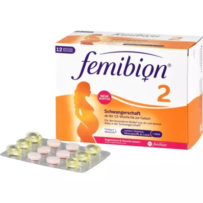 FEMIBION Kombinacija za 2 nosečnosti, 2X84 kosov