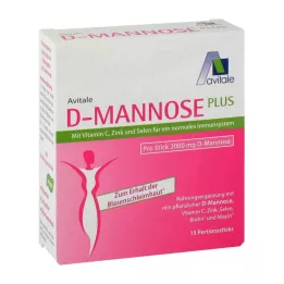 D-MANNOSE PLUS 2000 mg palčke z vitamini in minerali, 15X2,47 g
