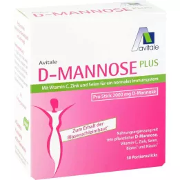 D-MANNOSE PLUS 2000 mg palčke z vitamini in minerali, 30X2,47 g
