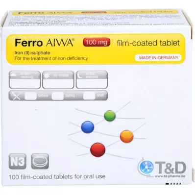 FERRO AIWA 100 mg filmsko obložene tablete, 100 kosov