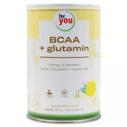 FOR YOU BCAA+glutamin Energija &amp; Recovery Lemon, 480 g