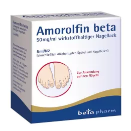 AMOROLFIN beta 50 mg/ml lak za nohte, ki vsebuje aktivno sestavino, 5 ml