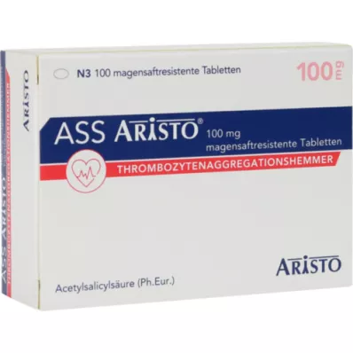 ASS Aristo 100 mg enterično obložene tablete, 100 kosov