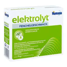 HUMANA Elektrolit koromač v prahu, zložljiva škatla, 75 g