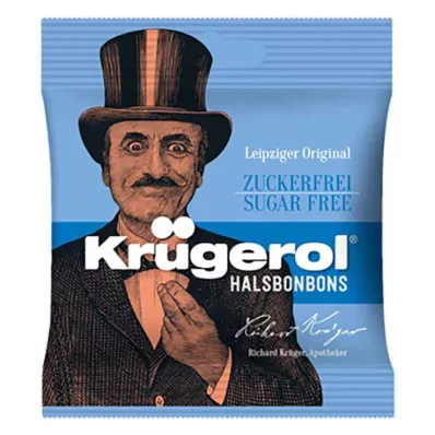 KRÜGEROL Pastilke za grlo brez sladkorja, 50 g