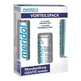 MERIDOL Pakiranje zobne paste s prednostmi + 100 ml izpiranje, 2X75 ml