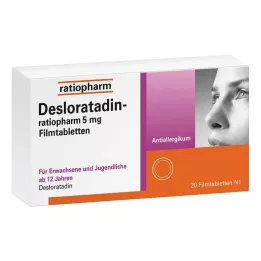 DESLORATADIN-ratiopharm 5 mg filmsko obložene tablete, 20 kosov