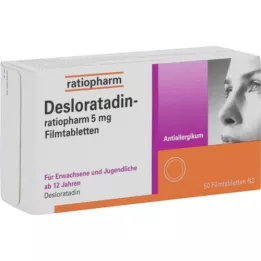 DESLORATADIN-ratiopharm 5 mg filmsko obložene tablete, 50 kosov