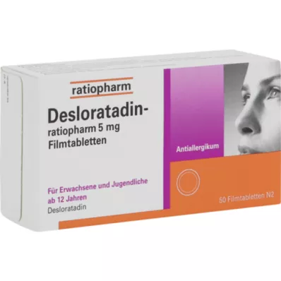 DESLORATADIN-ratiopharm 5 mg filmsko obložene tablete, 50 kosov