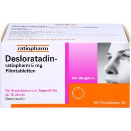 DESLORATADIN-ratiopharm 5 mg filmsko obložene tablete, 100 kosov